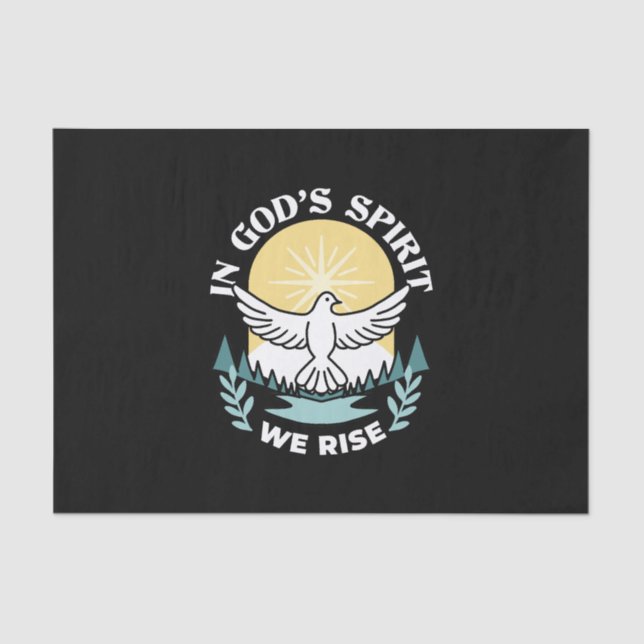 Spiritual Strength in God – Uplifting Christian Tissue Paper (Front)