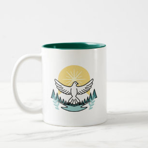 Spiritual Strength in God – Uplifting Christian Two-Tone Coffee Mug