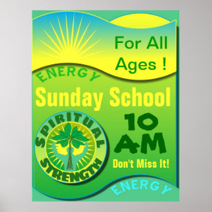 Spiritual Strength Sunday School Poster