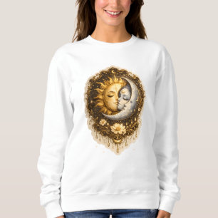 Spiritual Sun and Moon Celestial Sacred Light Sweatshirt