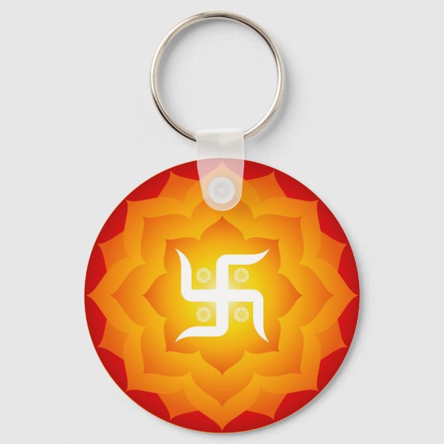 Spiritual Swastika Keychain (Front)
