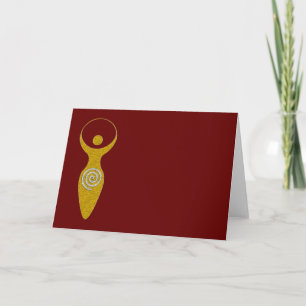 Spiritual Symbol - Goddess Of Earth Gaya 1 Neck Ti Card