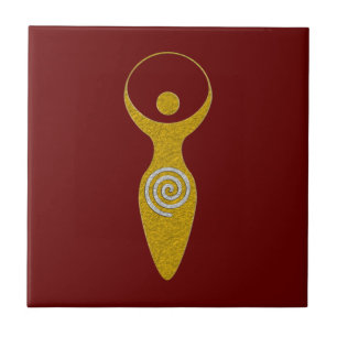Spiritual Symbol - Goddess Of Earth Gaya 1 Neck Ti Tile