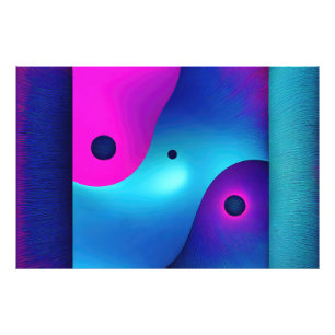 Spiritual Symmetry:  Bright Abstract Yin Yang Photo Print