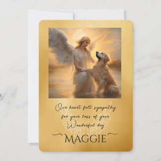 Spiritual Sympathy Golden Retriever Dog Loss Card