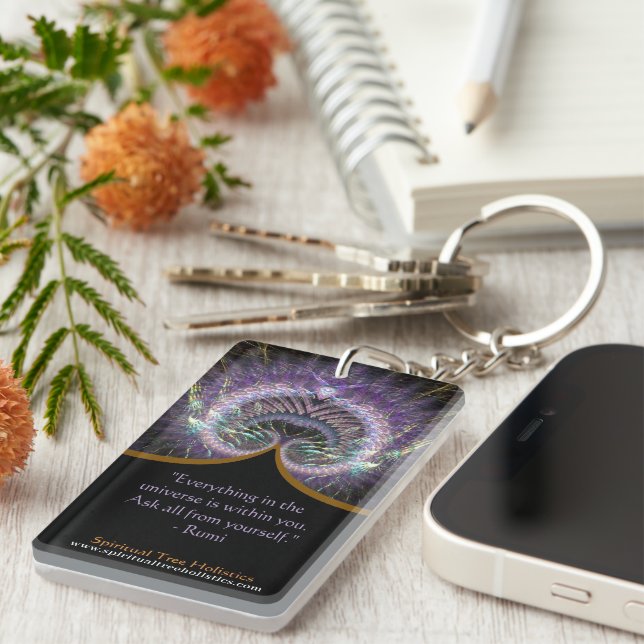 Spiritual Tree of Life Holistic Energy Keychain (Front Right)