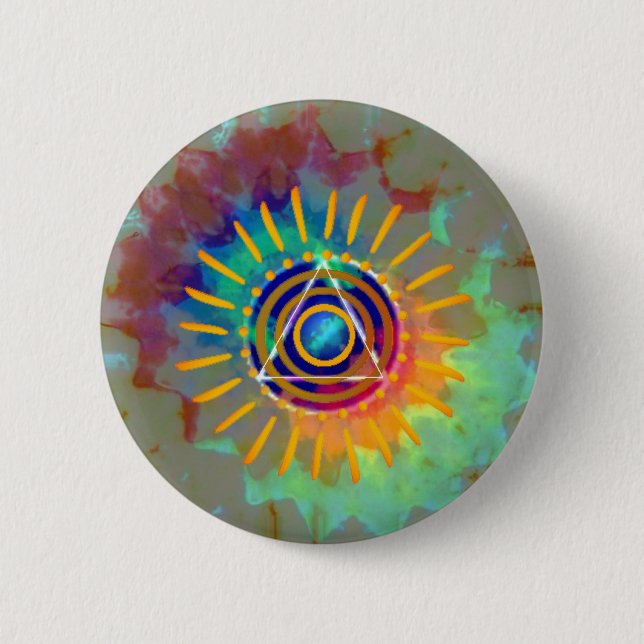 Spiritual Tyedye 2 Inch Round Button (Front)