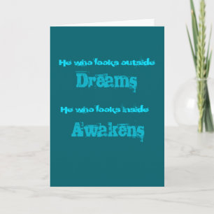 Spiritual Typography Quote on Awakening Card