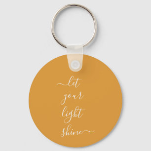 Spiritual Word Let Your Light Shine Custom Keychain