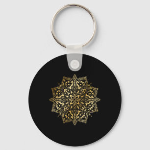 Spiritual Yoga Meditation Mandala Lotus Flower Yog Keychain