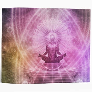 Spiritual Yoga Meditation Zen Colourful Binder