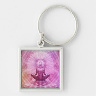 Spiritual Yoga Meditation Zen Colourful Keychain