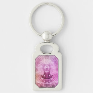 Spiritual Yoga Meditation Zen Colourful Keychain