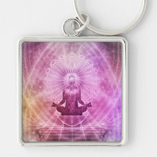 Spiritual Yoga Meditation Zen Colourful Keychain