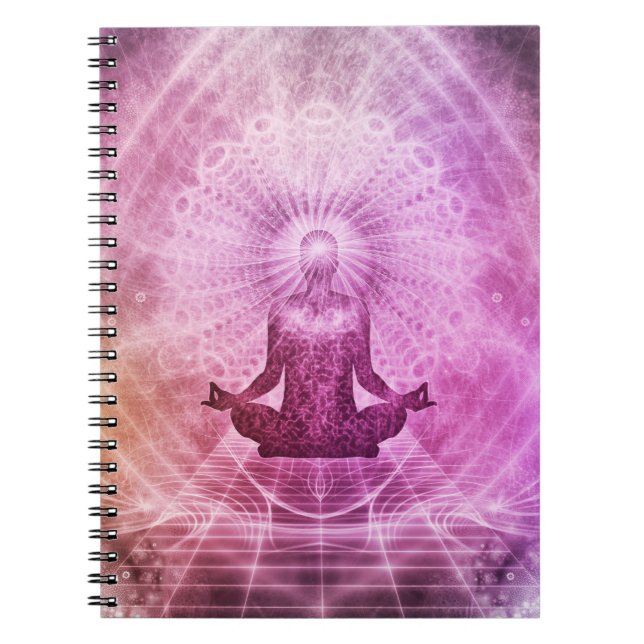 Spiritual Yoga Meditation Zen Colourful Notebook (Front)