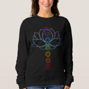 Spiritual Zen Lotus Flower Chakras Aligned Yoga Sweatshirt
