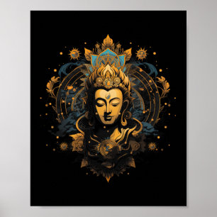 Spirituality Artwork Peace Zen Yoga Asia Guatama B Poster