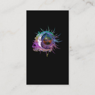 Spirituality Galaxy Sun Moon Business Card