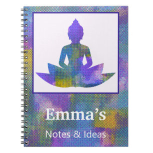 Spirituel Pastel Half Lotus Yoga Carnet personnel