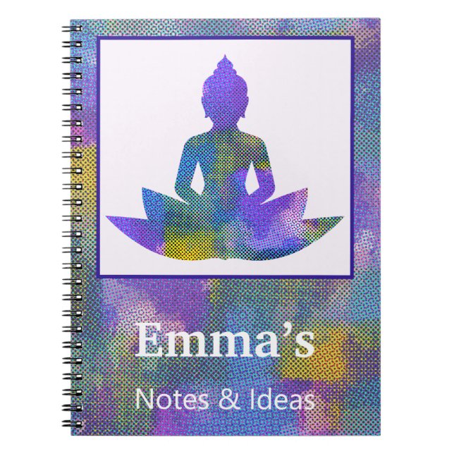 Spirituel Pastel Half Lotus Yoga Carnet personnel (Devant)