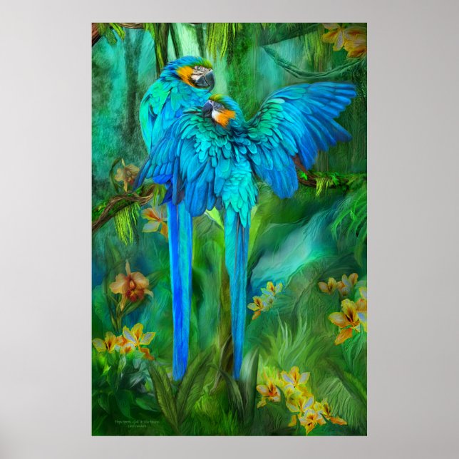 Spiritueux tropicaux - Poster d'Art Gold et Blue M (Devant)