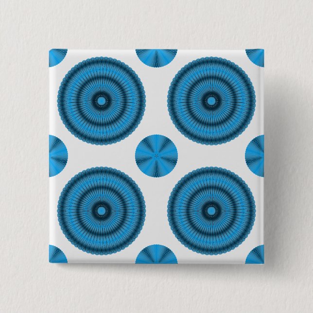 Spiro Flowers Pick any Background Colour 2 Inch Square Button (Front)