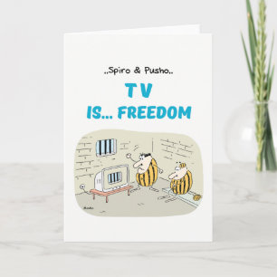 Spiro & Pusho TV Quotes Cartoons Greeting Card