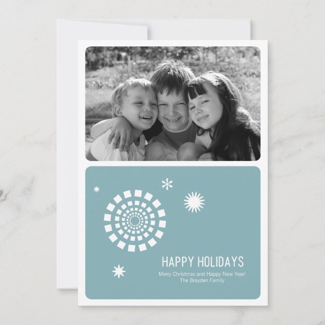 Spirograph Christmas Photo Card 5x7 (Front)