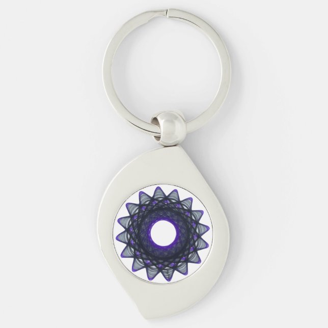 Spirograph Pride Pattern: Ace Keychain (Front)
