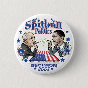 Spitball Politics 2008 2 Inch Round Button