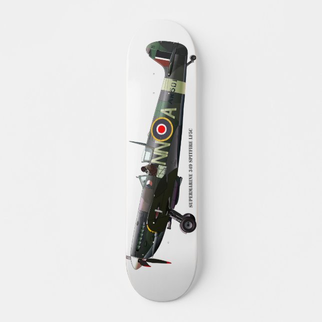 Spitfire Aircraft Skateboard (Front)