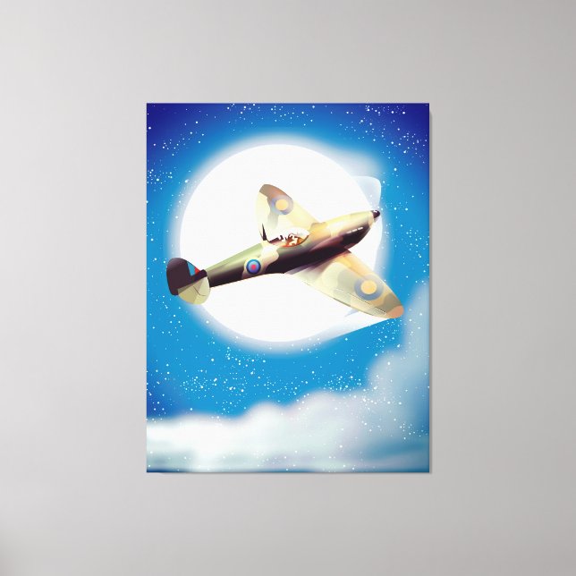 Spitfire aircraft travel poster print (Front)