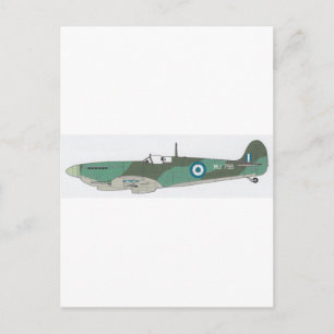 spitfire airplane postcard