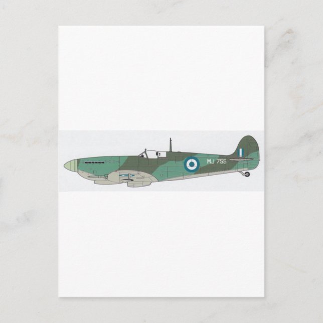 spitfire airplane postcard (Front)