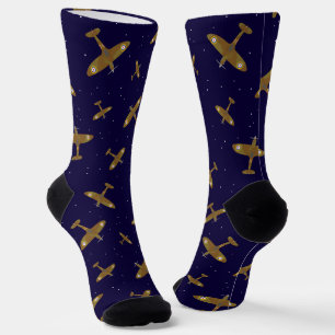 Spitfire Airplanes Aviation Themed Socks