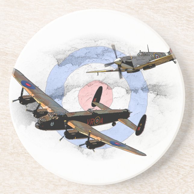 Spitfire and Lancaster Coaster (Front)