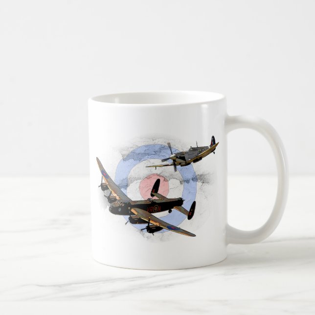 Spitfire and Lancaster Coffee Mug (Right)