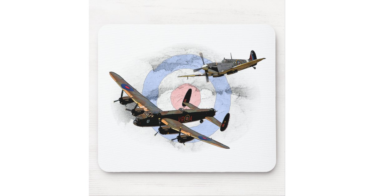 Spitfire and Lancaster Mouse Pad Zazzle