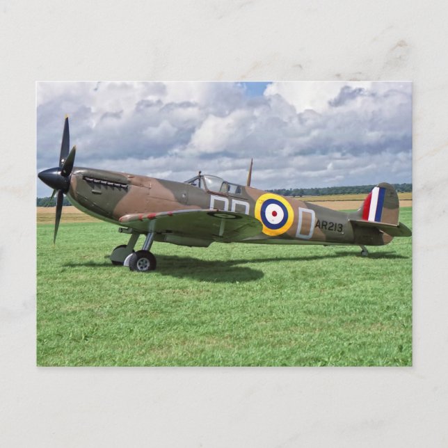 Spitfire AR213 Postcard (Front)