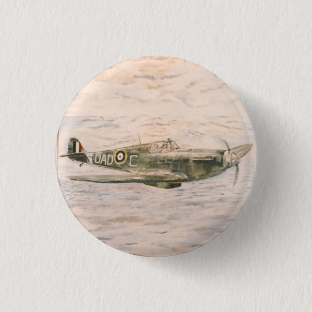 Spitfire Badge 1 Inch Round Button (Front)
