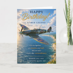 Spitfire Birthday Card – Aviation Birthday Card