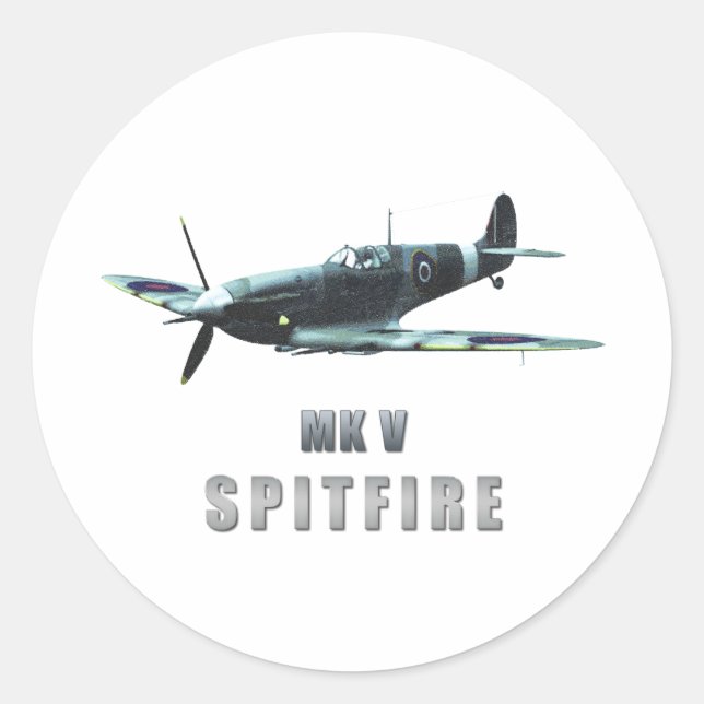 Spitfire Classic Round Sticker (Front)