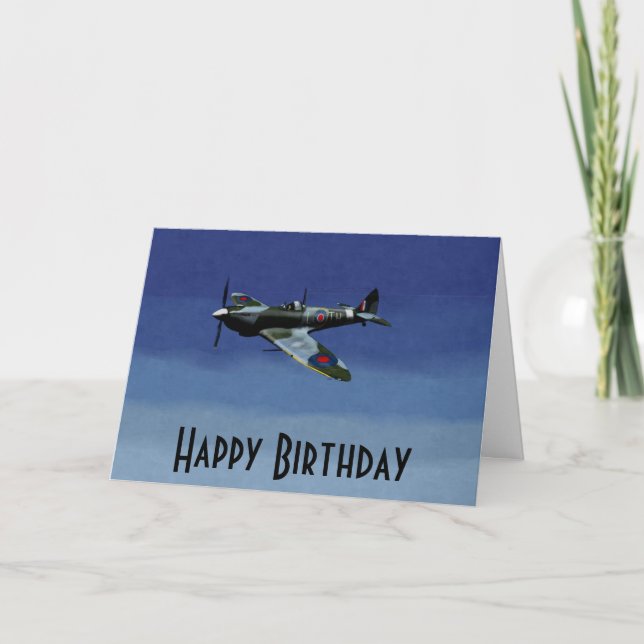 Spitfire Greetings Card (Front)