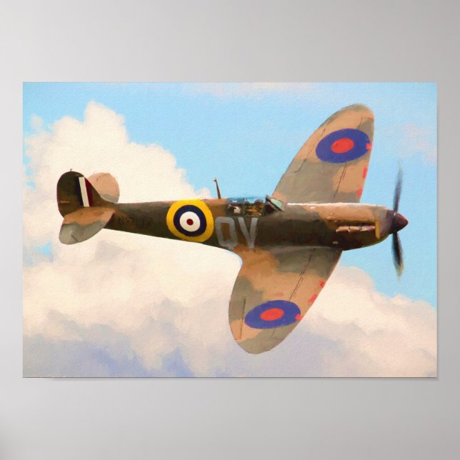Spitfire in the clouds poster (Front)