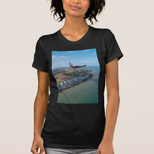 Spitfire over the English coast. T-Shirt