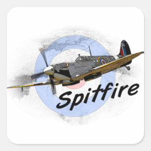 Spitfire Square Sticker