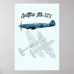 Spitfire XIX (Mk 19) Poster