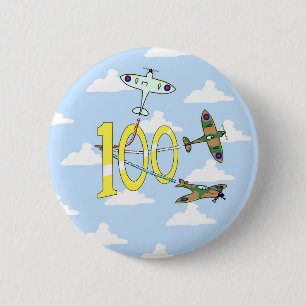 Spitfires 100th Birthday (Blue Sky) 2 Inch Round Button
