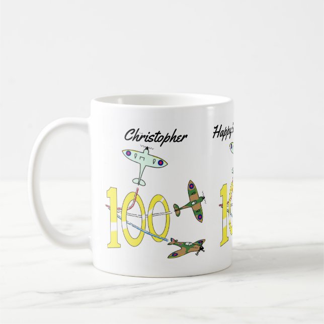 Spitfires 100th Birthday Coffee Mug (Left)