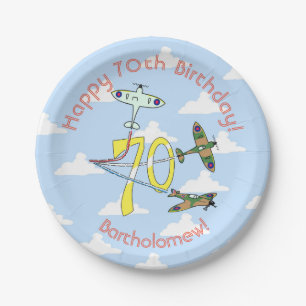 Spitfires 70th Blue Sky Paper Plate